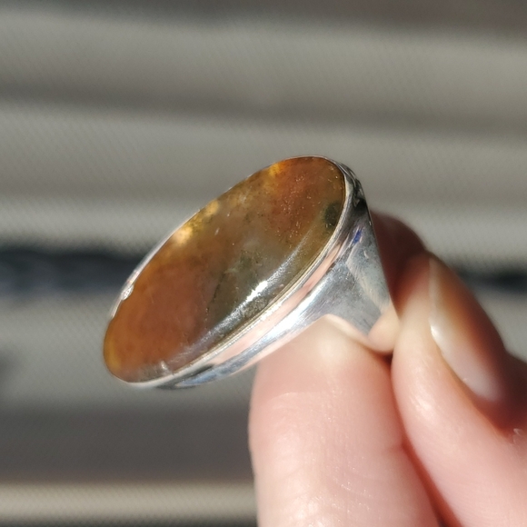 New Men's Bloodstone 925 Silver Ring. - Picture 10 of 12
